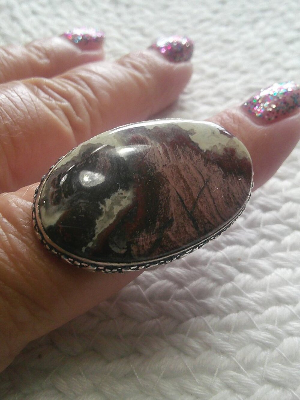 RED JASPER Handmade Sterling 925 Ring Size 11.75 #316F